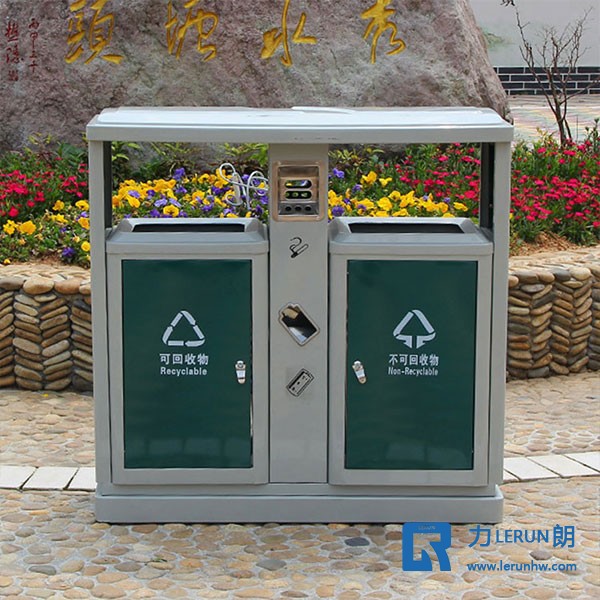 市政分类果皮桶 街道高端分类桶 金属分类果皮桶 定制分类垃圾桶 北京垃圾桶厂家