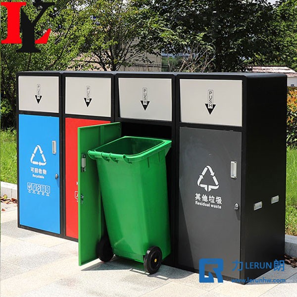 社区分类垃圾箱 加大垃圾分类箱 240升容积垃圾箱