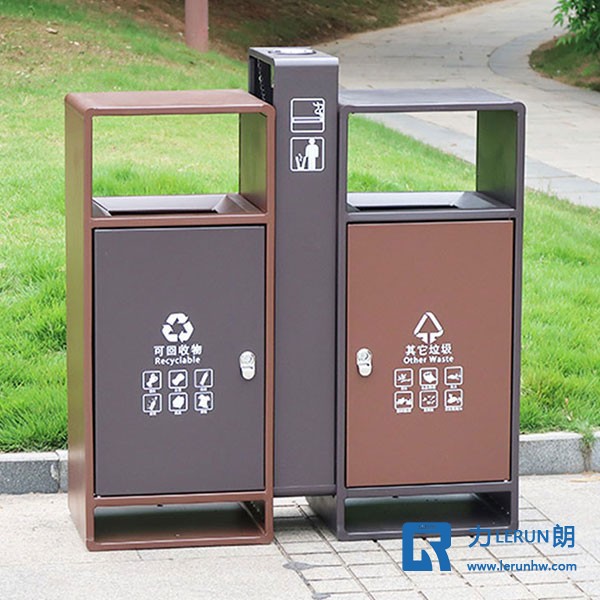 铸铝分类垃圾桶 高端铸铝分类 别墅地产果皮桶