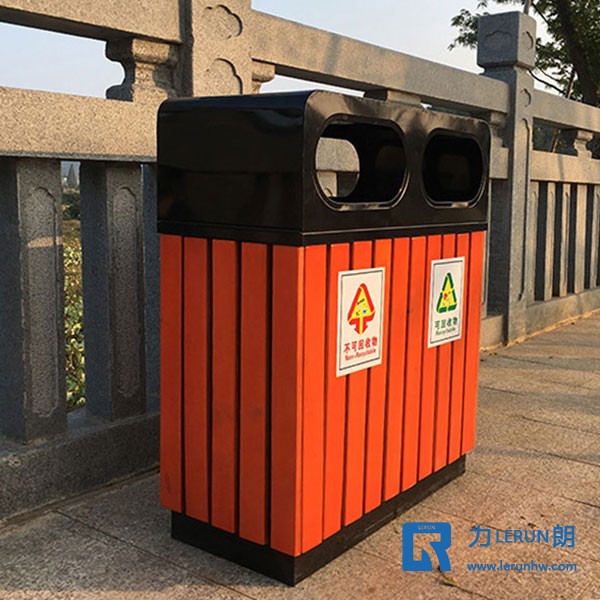 园林木条垃圾桶 公园分类垃圾桶 景区钢木垃圾桶 定制垃圾桶