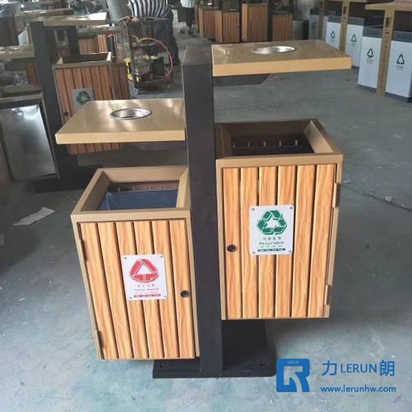 公园木条垃圾桶 塑木分类桶 园林分类垃圾桶 北京垃圾桶 天津垃圾桶