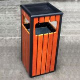 方形木条桶 园林果皮桶 公园果皮桶 商业垃圾桶